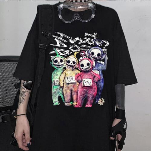 Women Funny T shirt Summer Top Printed Harajuku Korean Clothes Oversized camiseta mujer tee shirt femme Tops