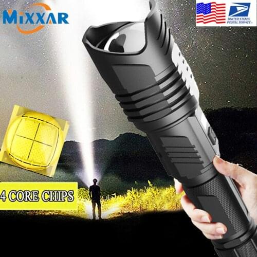 ZK20 XHP90 LED Flashlight High Lumens Zoom USB Charging Safety Hammer LED Wide Angle 18650 26650 Torch With Backpack