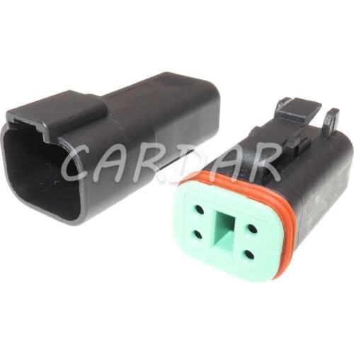 1 Set 4 Pin DT06-4S DT04-4P Black Colour Waterproof Electrical Connector Automotive Socket For Deutsch