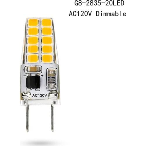 10PCs G8 20 Lamp 283smd LED Bulb 2W Ac110v GenOptics High Brightness Dimmable Direct Replacement Halogen Light Fixtures