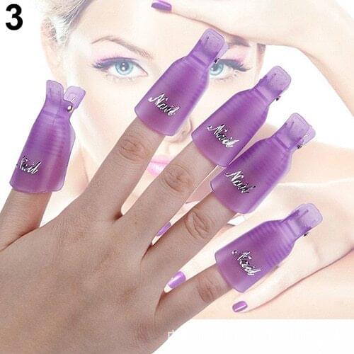 1000pcs/lot Plastic Nail Art Soak Off Cap Clip UV Gel Polish Remover Wrap Nail Tools Cleaner Soakers #386990