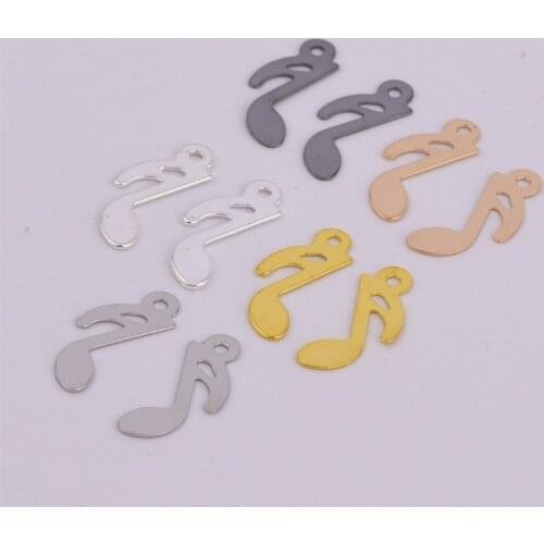 14.1 * 6mm single hanging mini music symbol copper piece jewelry accessories bracelet key chain diy handmade small pendan