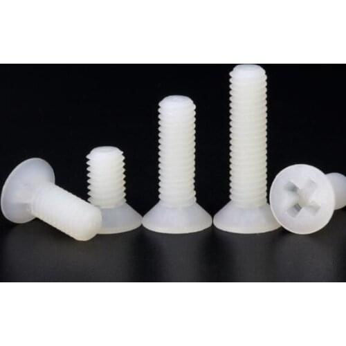 30pcs M2.5 plastic screws countersunk head cross nylon screw furniture decoration bolts 5mm-15mm length