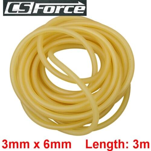 3mm x 6mm Natural Latex Slingshots Rubber Tube 3m Tubing Band for Hunting Catapult Elastic Part Fitness Bungee Equipment 3060
