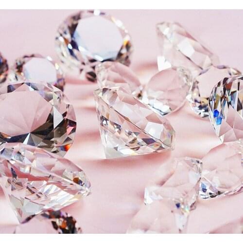 6cm dazzling clear crystal diamond glass jewel wedding love gifts home decoration