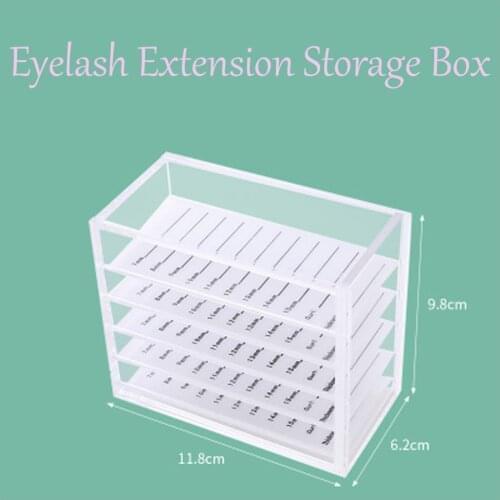 Acrylic Eyelash Extension Storage Box 5 Layers Pallet Lash Holder For lash Volume Display Stand Tools