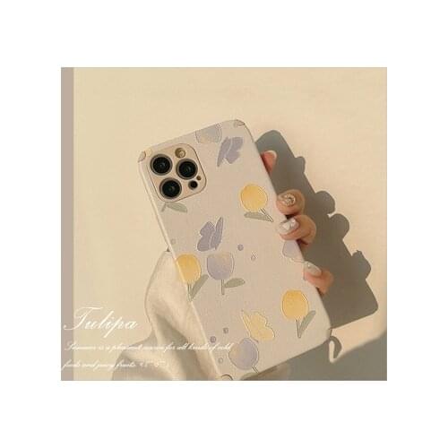 Phone case mobile shell for iphone11 XR XS 7/8/SE 2020 11pro Xs 7p/8plus X/Xs 12 12pro/max 12mini ins Oil painting flowers