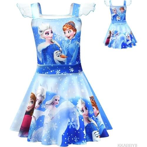 Girls Frozen Dress Princess Elsa Dress for Girls Clothing Wear Cosplay Queen Costume Party Dress for Girls Wedding Party Formal
