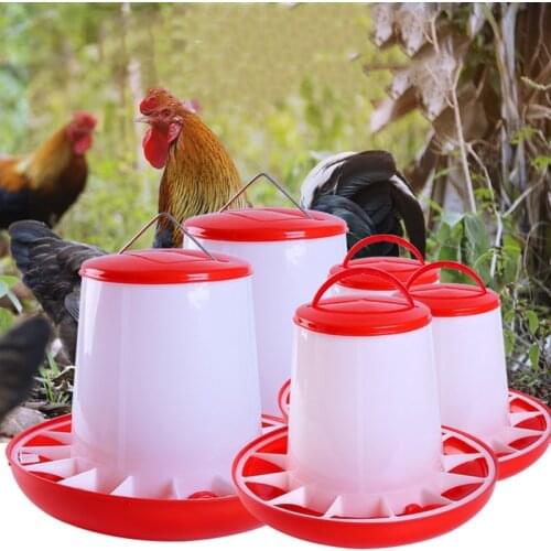 Chick Feeder Hanging Poultry Automatic Food Dispenser with Handle Design