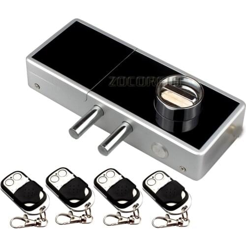 Electronic Door Lock Keyless Wireless Remote Control Intelligent Lock Invisible For Home Security +4 remote controller