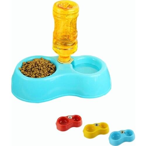 Dual Port Dog Utensils Bowl Cat Drinking Fountain Food Dish Pet Automatic Water Dispenser Feeder Pet dog cat advanced toy