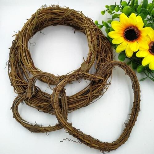 Natural Rattan Garland DIY Crafts Decor Wedding Decoration Wreath For Home Door Grand Tree Gift Party