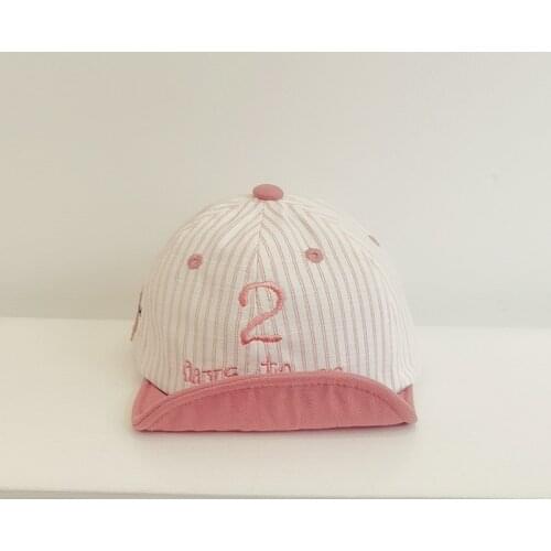 Newborn Baby Visors Stripe Sunshade Cap Embroidered Letter Baby Baseball Caps Soft Brim Cute Toddler Boy Girl Snapback Hats