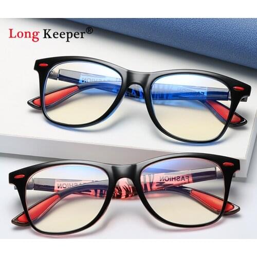 Computer Glasses Men Women Anti Blue Rays Eyewear Vintage Square Glasses Frames TV Gaming Fatigue Blue Blocking Glasses Female