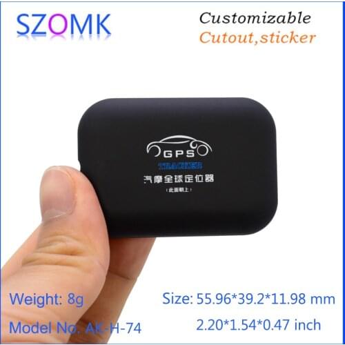 4 pcs 56*39*12mm szomk small plastic electronics enclosure housing for vehicle GPS tracker soft plastic GPS instrument enclosure