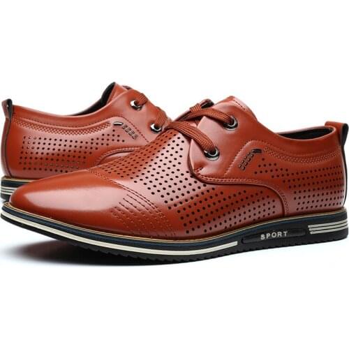 ZSAUAN Spring Summer Men Shoes Hollow Breathable Casual Sneakers Plus Size 38-48 Drop Shipping Daily Work Salesman Market Shoes