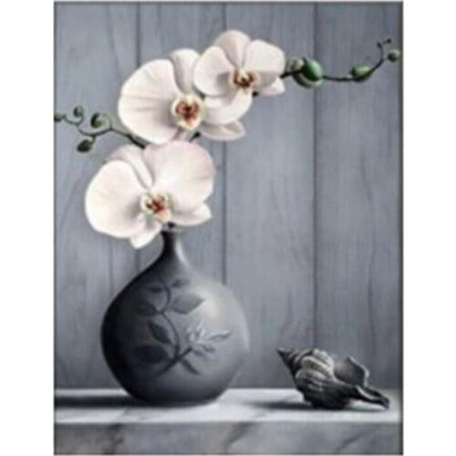 BMBY-Full Round Diamond Painting Flower Cross Stitch Kit Diamond Embroidery Home Decoration