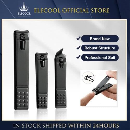 3 Sizes Black Stainless Steel Nail Clipper Durable Professional Manicure Pedicure Trimmer Toe Nail Cutter Nail Art Tools