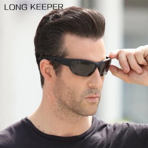 2019 Brand Polarized Sunglasses Half Rimless Eyewars Male Retro Car Driving Goggles Vintage Sun Glasses Night Vision UV400 1007