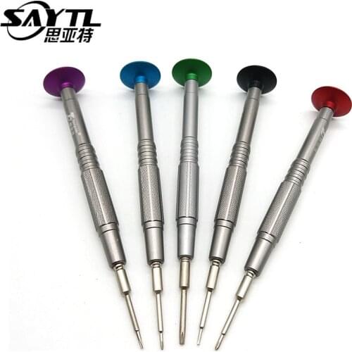 Precision Magnetic Screwdriver set For iPhone ipad Android Repair Tools 0.6 Y Tip 0.8 Trox, T2,1.2,2.5Phillips Cross Screwdriver