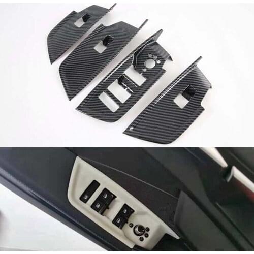 New Car Trim For AUDI A3L 2021 LHD Door Armrest Window Lift Switch Panel Cover Styling Auto Molding Stickers 4pcs