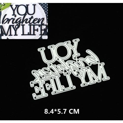 2021 New English Birthday Cutting Dies DIY Scrapbooking Embossing Paper Photo Frame Stamps Crafts Template Mould Stencils