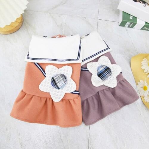 Autumn Winter Thicken Dog Dresses Pet Cat Dog Clothes Winter Small Dog Skirt Dog Clothes for Small Dogs Puppy Clothes