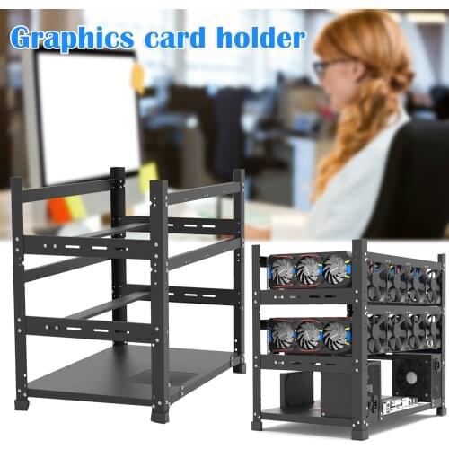 Open Mining Rig Frame for 12 GPU Mining Case Rack Motherboard Bracket ETH/ETC/ZEC Ether Accessory Tool 3 Layers crypto miner