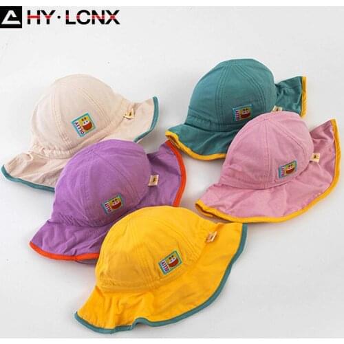 Autumn Spring Baby Boy Girl Bucket Hat Panama Children Fisherman Cap Kids Cute Photography Props Beach UV Babies Sun Hats
