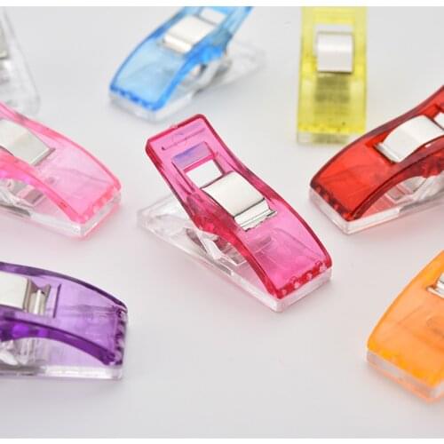 20/50/100 PcsColorful Sewing Craft Binding Plastic Clips Clamps Pack For Patchwork Sewing Crafts Cardigan Clip pince couture