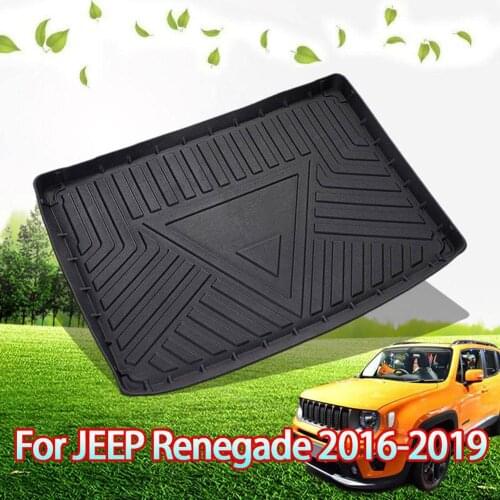 Rear Trunk Rubber Boot Liner Cargo Mat Floor Tray For Jeep Renegade 2016-2019