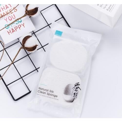 Silk Face Wash Facial Cleansing Sponge Makeup Puff Soft Sponge Makeup Liquid Foundation and Makeup Beauty Tools