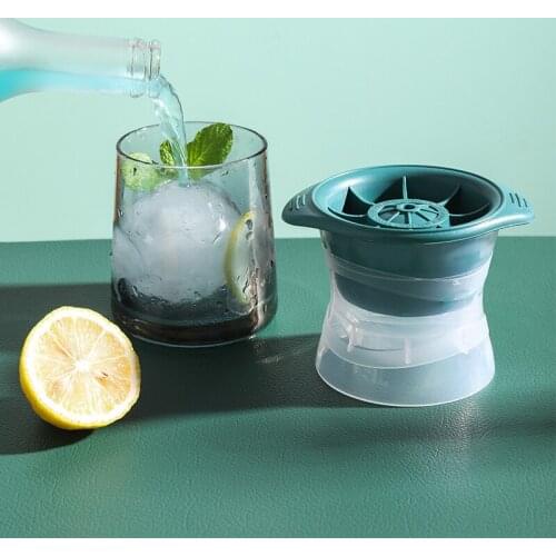 Silicone Sphere Ice Cube Mold Kitchen Stackable Slow Melting DIY Ice Ball Round Jelly Making Mould For Cocktail Whiskey Drink