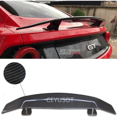 CEYUSOT For Car Trunk Universal Accessories Spoiler NEW Ford Mustang ABS Material Rear Lip Black Wing Tail Refit Body Kit 1990
