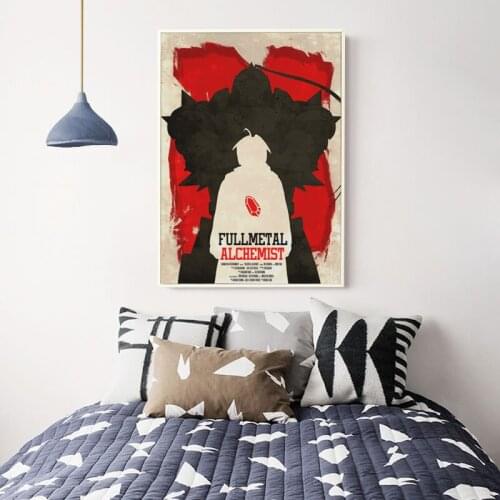Japanese Classic Animation Fullmetal Alchemist Canvas Painting Posters And Print Wall Art Pictures Living Room Modern Home Decor