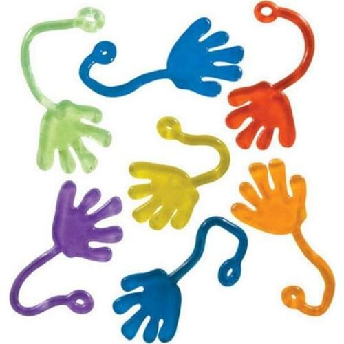 10pcs Cute Glitter Sticky Hands Gags Funny Adult Gadget Practical Jokes Gag Lover Gifts Toys for Children Baby Kids