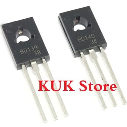 Real 100% Original NEW BD139 BD140 TO-126 10Pair = BD139 10PCS + BD140 10PCS