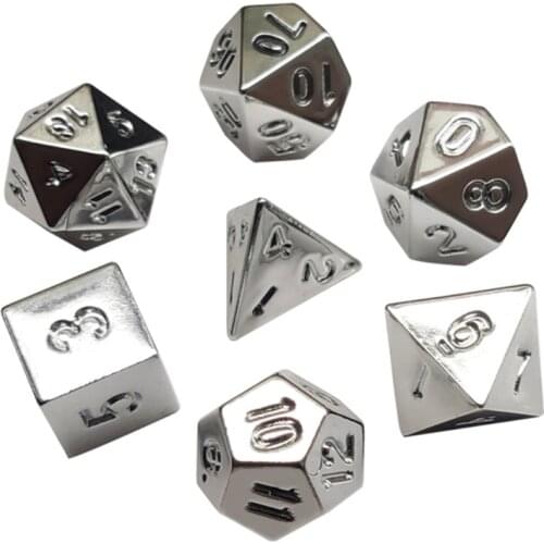 7Pcs Various Shapes Different Number of Faces Educational Toys Digital Number Acrylic Dice Kit For Party Family Games