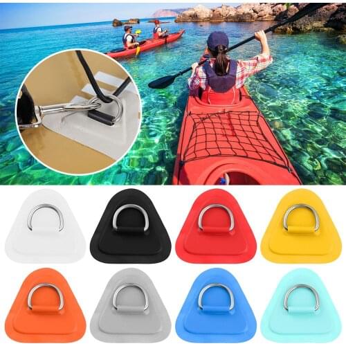 8cm/11cm Stainless Steel D Ring Pad/Patch With Glue for PVC Inflatable Boat Raft Dinghy Canoe Kayak Surfboard SUP Tie Down