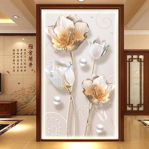 Diamond Painting Tulip Flowers Cross Stitch Diamond Embroidery Full Square Round Drill Rhinestone Mosaic Home DecorationZP-4431