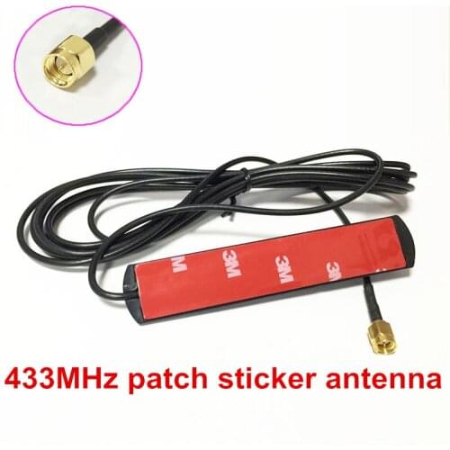 433M patch sticker antenna SMA RG174 cable wireless data transceiver aerial