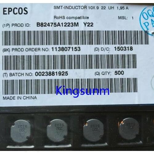 Free shipping 10pcs B82475A1223M SMT-INDUCTOR 10X 9 22UH 1.95A