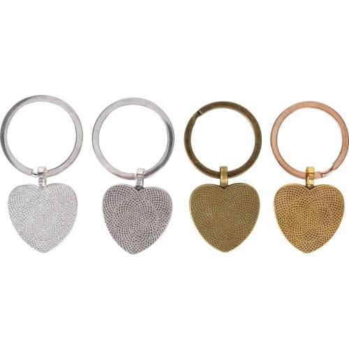 5Pcs/Lot 30mm Key Chain Cabochon Base For Jewelry Making Supplies Blank Cameo Tray Bezels Settings DIY Keychain Accessories