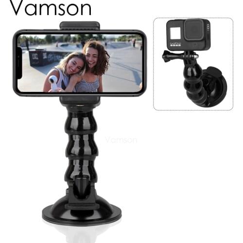 For Gopro Hero 9 8 7 6 5 Black Action camera for DJI Accessories Car Suction Cup Adapter Window Glass Mount with Phone Holder