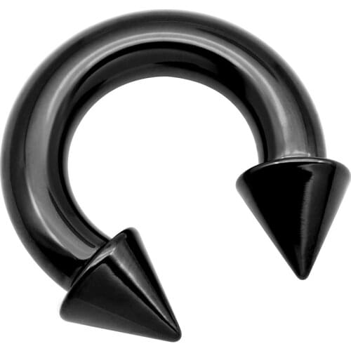 Pussy piercing PA Ring-Internally Threaded Rainbow Spike Circular Barbells Horseshoe Pierced Body Jewelry Sold Individually