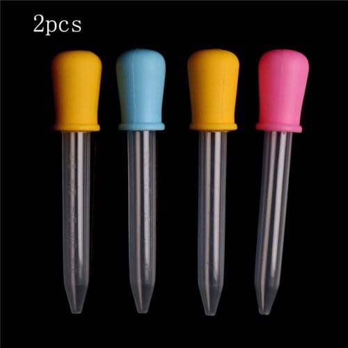2pc 5ml Small Silicone Plastic Feeding Medicine Liquid Eye Pipette Dropper For Silicone Mold UV Epoxy Resin Craft Jewelry Making