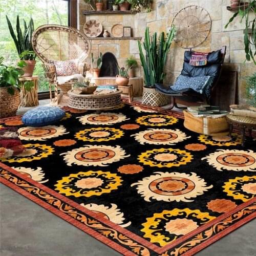 Bohemian Small Rug Elephant Pattern Color Southeast Asia Ethnic-Style Rug Living Room Bedroom Bedside Blanket Kitchen Floor Mat