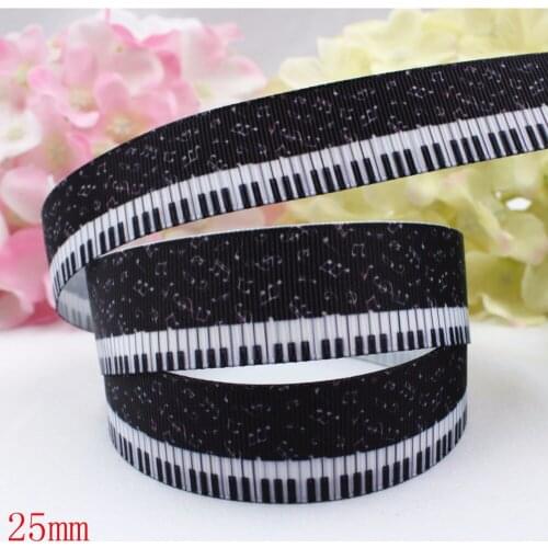 16607-65,(1")25mm 10yard/lot Note Ribbons Thermal transfer Printed grosgrain Wedding Accessories DIY handmade material