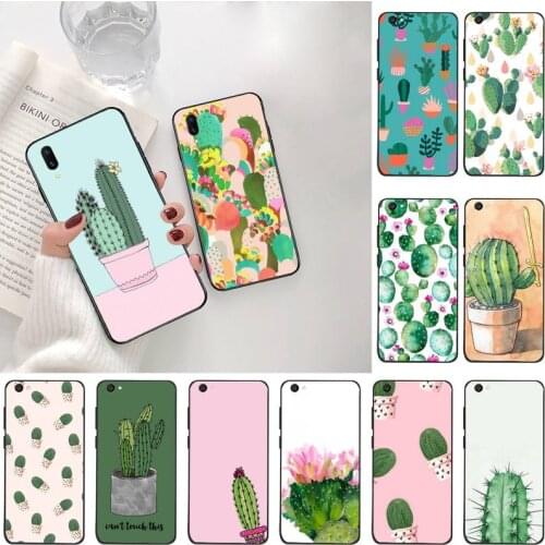 Lovely Cactus Phone Case For Vivo Y91c Y17 Y51 Y67 Y55 Y7s Y81S Y19 V17 vivos5