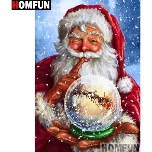 HOMFUN Full Square/Round Drill 5D DIY Diamond Painting "Santa Claus" Embroidery Cross Stitch 5D Home Decor Gift A14653